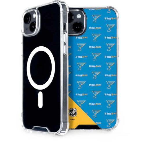 NHL St. Louis Blues Pattern iPhone 15 MagSafe Case